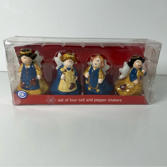 Kitchen Angels Salt and Pepper Shakers Instead Of Four Porcelain Angels In Box - Picture 1 of 6